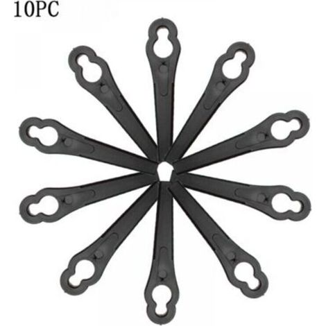 Lames de Rechange pour Coupe-Bordure, 10 Pcs Lames Coupe Bordure, Lame Tondeuse à Gazon Univers, Remplacement des Lames de d'Herbe