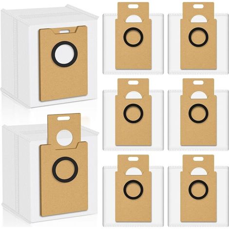 Pack of 8 Dust Bags for Tapo RV20Max Plus / RV30Max Plus Robot Vacuum Cleaners, 3.2L Replacement Bags for Large Capacity Vacuum Cleaners (1/4)