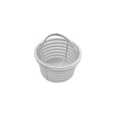 Panier rond pour skimmer de piscine 19 cm – Compatible avec skimmers standards – Retient les déchets flottants – Coloris blanc (1/4)