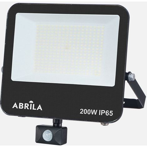 Projecteur LED Boiro avec capteur 200W 6500K noir IP65