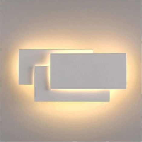 Rustikale 12-W-LED-Wandleuchte aus Aluminium mit Holzkieseln, geeignet für Schlafzimmer und Flur (1/2)