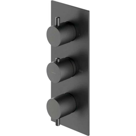 OMNIRES Y - Unterputz-Thermostatarmatur, für 3 Verbraucher, Graphit gebürstet Y1238-KROGR (1/2)