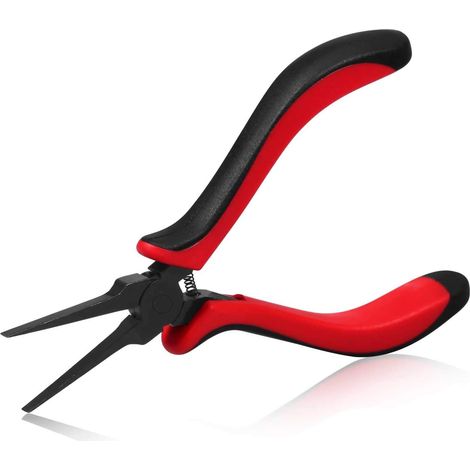 Pince professionnelle à bec plat de 14 cm avec mâchoire lisse pour la fabrication de bijoux, l'artisanat, la réparation de panneaux de circuit imprimé (1/5)
