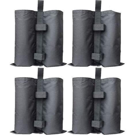 Lot de 4 poids de sable pour tonnelle, robustes, de qualité industrielle, pour pieds, tente d'ombrage, parasol de terrasse (1/5)