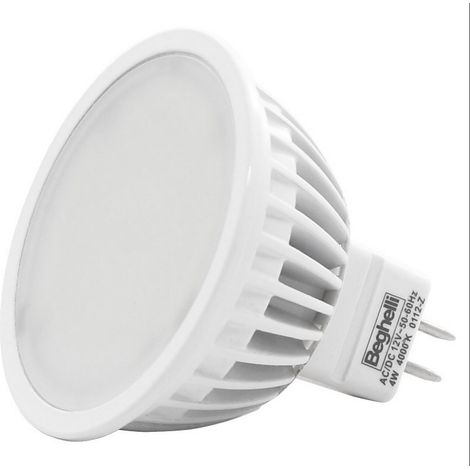 Beghelli MR16 Ecoled lampada lampadina a led 4W 12V luce bianca calda (1/2)