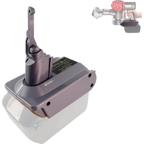 Adaptateur Dyson V7 - Adaptateur de batterie Makita 18 V - Compatible avec tous les modèles V7/V8 - Connexion stable et ajustement précis - 1 pièce - Noir (1/5)