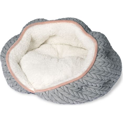 K CAMA PARA GATO, REDONDA 45 X 45 X 25 CM MENTA-GRIS