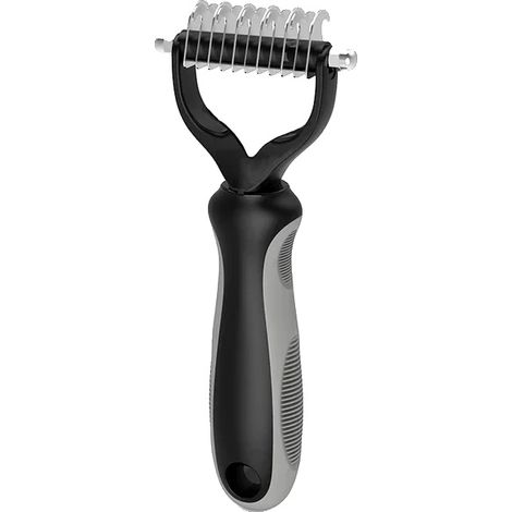 Haustierpflegewerkzeug, Entfilzungsbürste, Ergonomisches Design, Grau S (1/2)