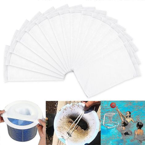 Modèle 2023 - Filtres pour skimmer de piscine, lot de 15 filtres pour skimmer de piscine, filtres en tissu, filtres de surface (1/4)