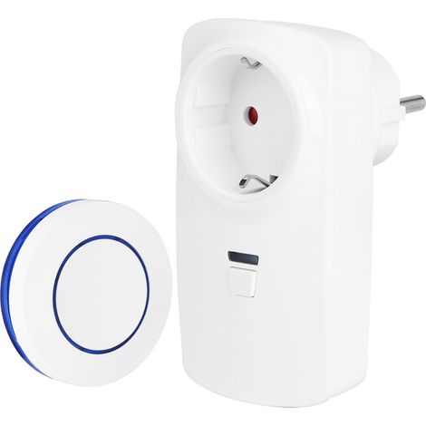 Ortviai Prise Télécommandée Sans Fil 2 Voies pour Appareils Électroménagers – Prise EU Bleue 250 V, 2000 W (1/4)