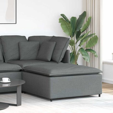 Modulares Sofa-Fußhocker-Modul Dunkelgrau 100 x 100 x 48 cm (1/5)