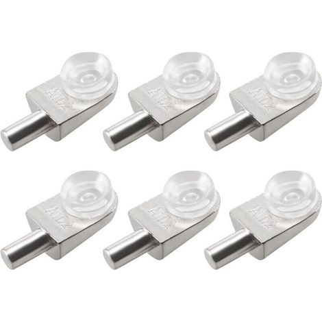 20pcs Taquets étagère mural support d'étagère en verre en alliage de zinc ventouse (1/5)