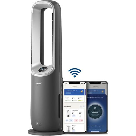 Philips Air Performer 3in1 Purificatore, ventilatore e riscaldamento - Fino a 70 m². Filtro HEPA. Rimuove odori e il 99,97% delle particelle inquinanti. Display, App e Alexa (AMF870/15) (1/4)