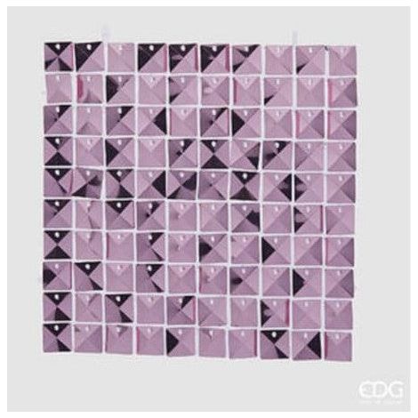 EDG Enzo De Gasperi Tenda Natale Glitter Quadrato  30 x 30 Cm Pink