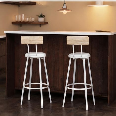 Tabouret de bar en melamina de Madera métal 41,5 x 36,5 x 99,5 cm (1/5)