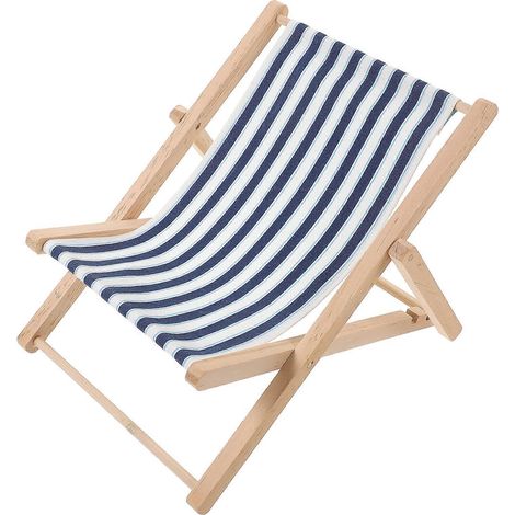 Chaise de plage artificielle, modèle paysage, chaise de plage en bois, style méditerranéen-21.5X20CM