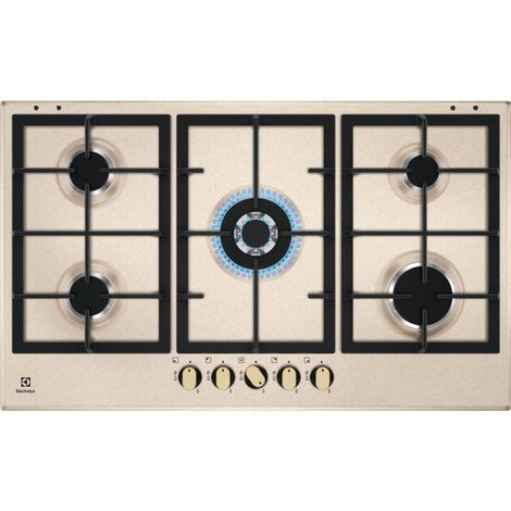 Electrolux KGS9536RS Encastrable a gas de 90 cm, arena, 5 quemadores