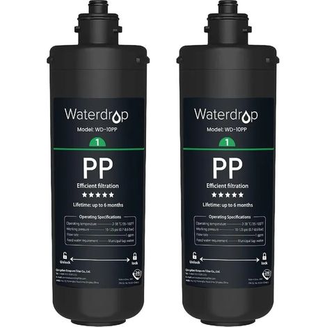 Waterdrop Filtre sous évier WD-10PP, remplacement pour systèmes TSA&TSB 3 étapes (2) (1/4)