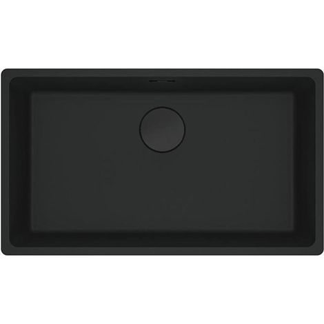Franke Unterbaubecken Maris MRG 110-72 Fragranit Black Matt - Black Collection, Drehknopfventil (1/3)