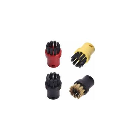 Juego de 4 cepillos de limpieza a vapor, accesorios de limpieza a vapor, juego de cepillos redondos, para Kärcher SC1 SC2 CTK10 SC3 SC4 SC5 SC7 - Crezuo