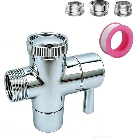 Valve Inverseur Douche Laiton Robinet Vanne Derivation M22-M24 G1/2 (1/5)
