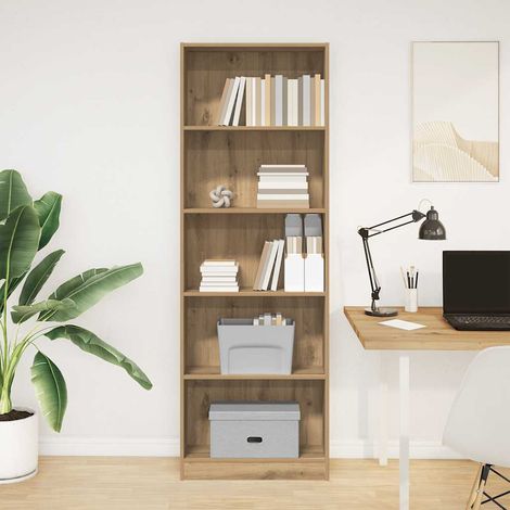 vidaXL Libreria Artigianale Rovere 60x24x176 cm Legno