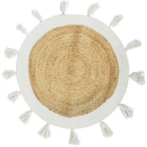Jute-Teppich mit Fransen TASSA Boho 80