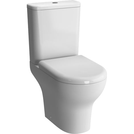 Vitra – Pack WC suspendu blanc caréné avec réservoir 3/6L – Sortie horizontale – Abattant frein de chute – Charnières inox – Fixations cachées (1/3)