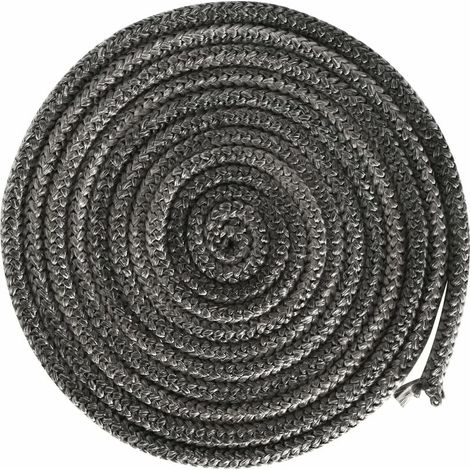 Guarnizione per camino, 4 m, Guarnizione per camino, Guarnizione per porta, Accessori per camino, Affumicatore, Filo in fibra di vetro, Diametro: 10 mm (1/5)
