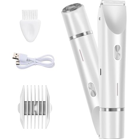 Rasoir Electrique Femme, Tondeuse électrique 2 en 1, Rechargeable Tondeuse Bikini Femme étanche IPX7 Epilateur pour Maillot, Visage, Aisselles, Jambes, Bras (1/5)