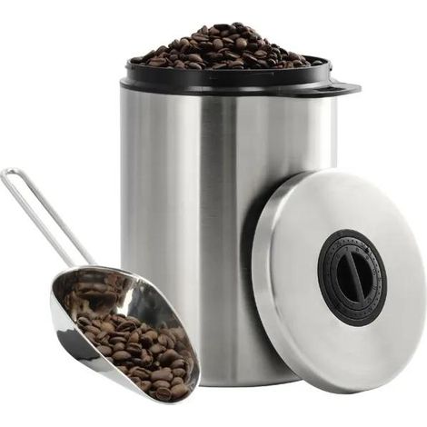 Xavax Modelo caja café plateada diseño moderno 1 kg