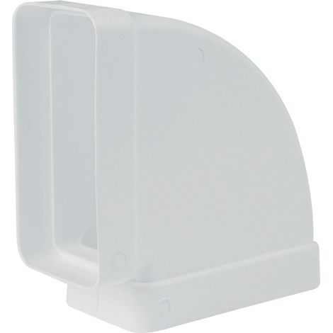 Gomito 90 gradi rettangolare orizzontale 55x100 mm bianco per cappe (1/3)