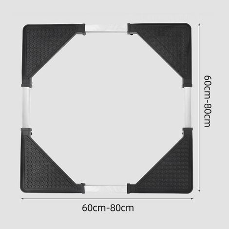 Plateau Mobile avec Roues en Caoutchouc pour Machines à Laver et Réfrigérateurs - Modèle Adjustable, Dimensions 23.6-31.5 Inches, Capacité 120kg, 4 Roues avec Frein (1/5)