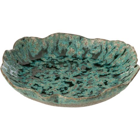Coupelle Déco en Céramique "Naga" 30cm Bleu Azur (1/3)