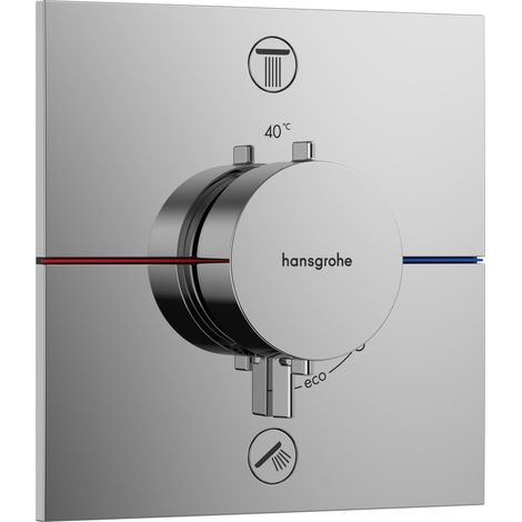 Hansgrohe ShowerSelect Comfort - Unterputz-Thermostatarmatur für 2 Verbraucher, Chrom 15572000