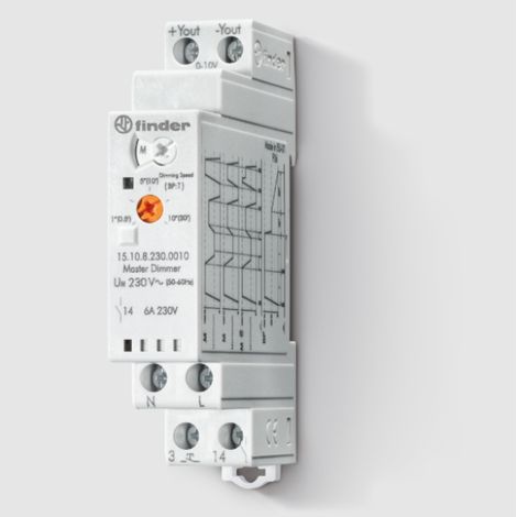 Varialuce/dimmer master  dimmerizzazione multipla, gestione lampade singole o miste, 230 v finder 151082300010
