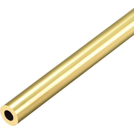 sourcing map Brass Tube Round 300mm Length 8mm External Diameter 2mm Wall Thickness Seamless Straight Pipe (1/4)
