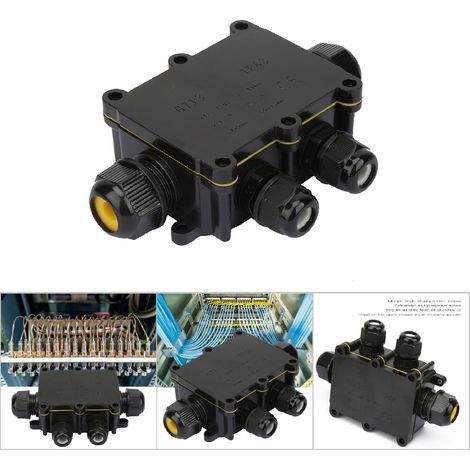 Boîte de jonction étanche IP68 pour câbles électriques, bloc de connexion à 4 voies (1/5)