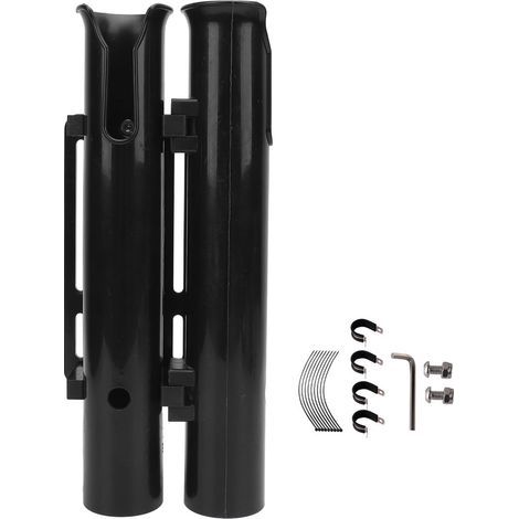 Ortviai Support de Canne à Pêche en Plastique pour Moto, Vélo Électrique et Remorque – Fixation Sécurisée, 2 Tubes (1/5)