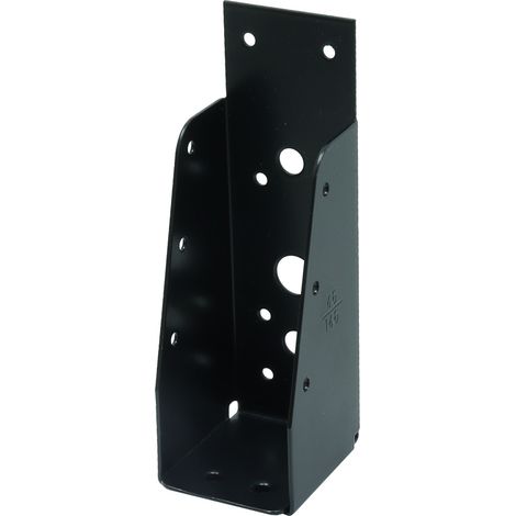Wovar – Support de poutre noir galvanisé sans lèvre pour poutres 4.5 x 14.5 cm – Acier galvanisé résistant à la corrosion – Pour intérieur et extérieur