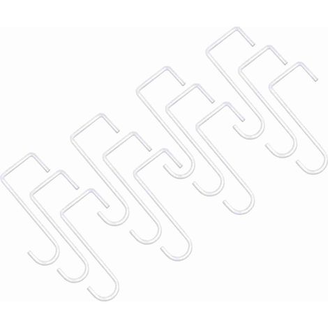 Gancio per recinzione Toivize - Ferro robusto - Bianco 15x6cm - Portavaso/Mangiatoia per uccelli - Non è necessaria la foratura per giardino o patio (1/5)