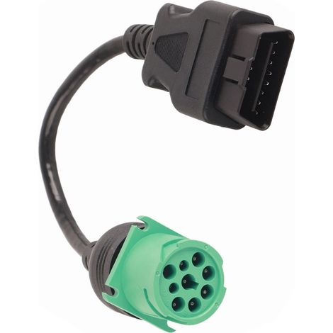 Câble Adaptateur OBD2 9 Broches Mâle vers 16 Broches pour Scanner Diagnostic Moteur Diesel Cummins Camion (1/5)