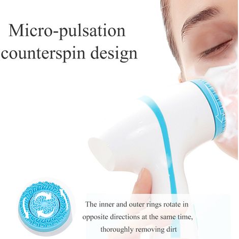 Brosse de Nettoyage Visage Électrique, 3 Embouts en Silicone pour Exfoliation Douce et Nettoyage en Profondeur (1/5)
