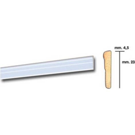 25 x CORNICE P/PARATI 4,5X23 BAROCCO 200 CM BIANCO