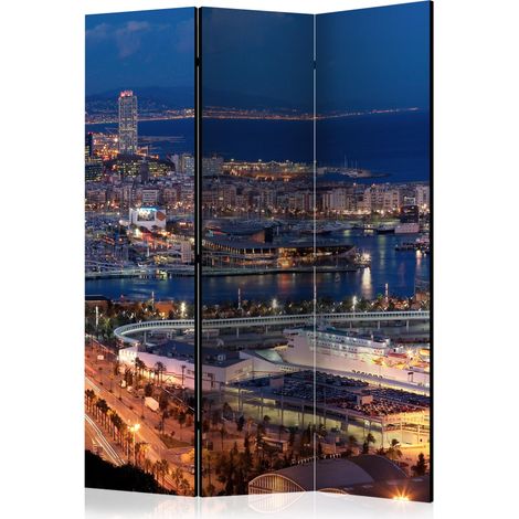 Paravento - Illuminated Barcelona [Room Dividers] - 135x172 (1/4)