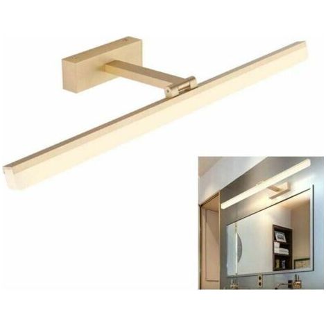 Applique Murale Salle de Bain LED pour Miroir 9W/40cm Étanche - Or (Blanc Chaud 3000K) (1/4)
