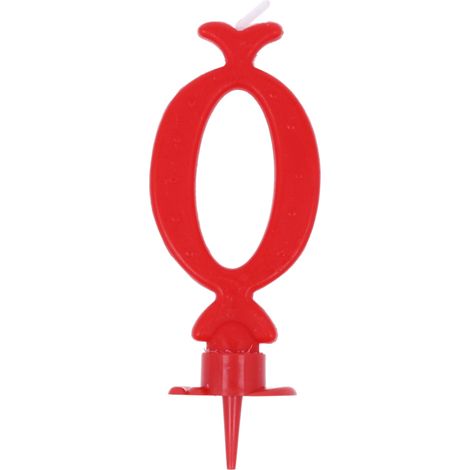 Bougie Joyeux Anniversaire Rouge n.0 (1/5)