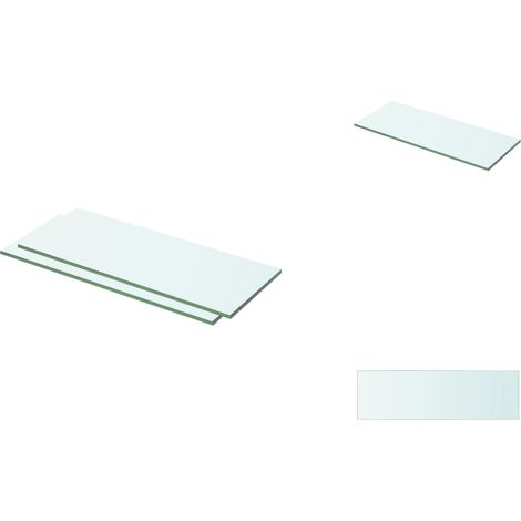 Regalböden 2 Stk. Glas Transparent 50x15 cm - Wandregal - Glasregal - Regalboden - Dekorationselement - Wohnaccessoires (1/3)
