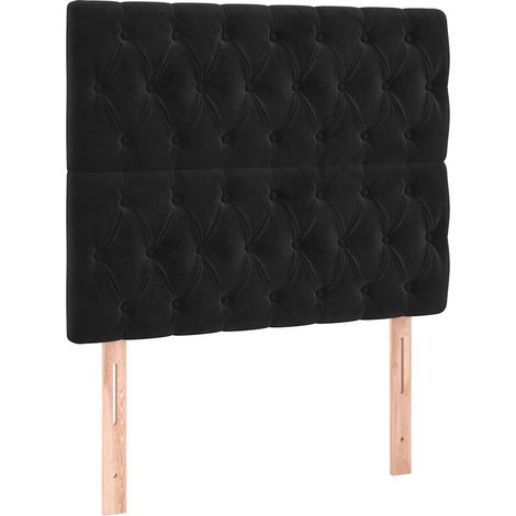 Maison Exclusive - Cabecero Terciopelo Negro 100x7x118/128 cm (1/5)
