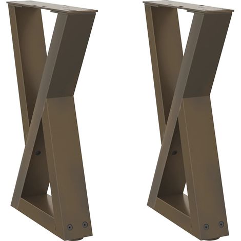 Maison Exclusive - Patas para mesa de centro (2 unidades, acero n